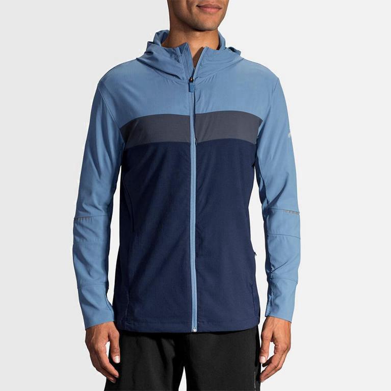 Brooks Canopy Mens Running Jackets Ireland Blue (MJYP-72105)